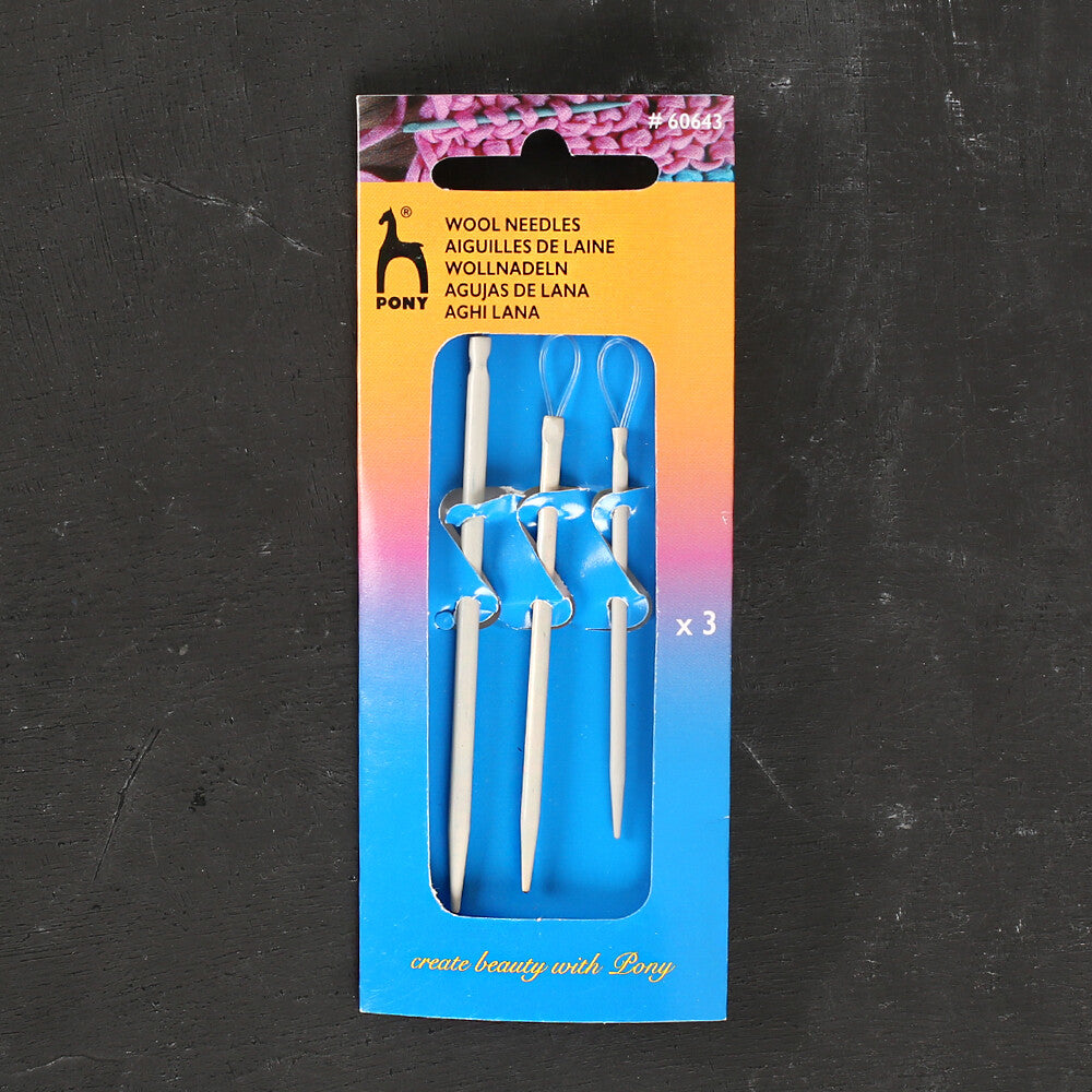 Pony Alüminyum Yün İğnesi 3'lü - 60643